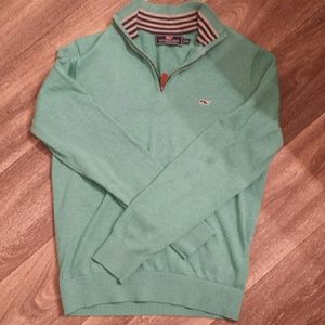 Vineyard Vines 1/4 Zip Teal Pullover Sz XS
